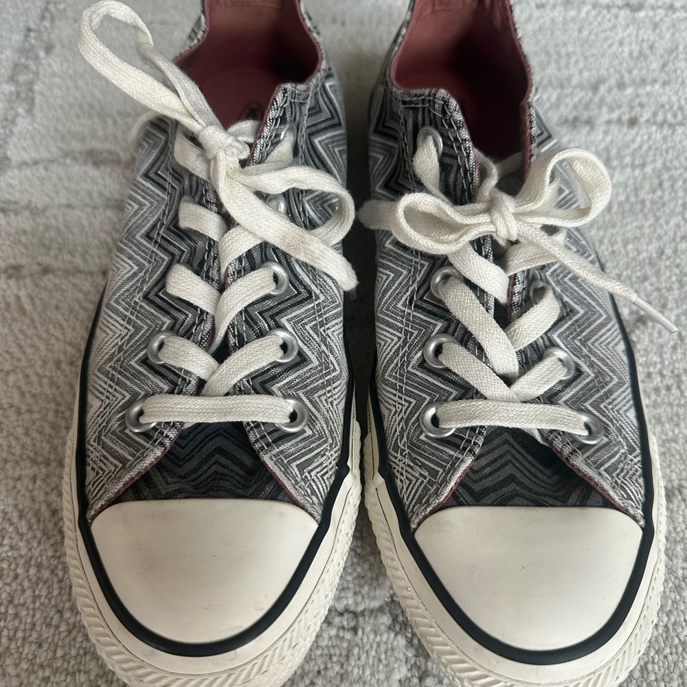 Missoni Black and White Athletic Shoes